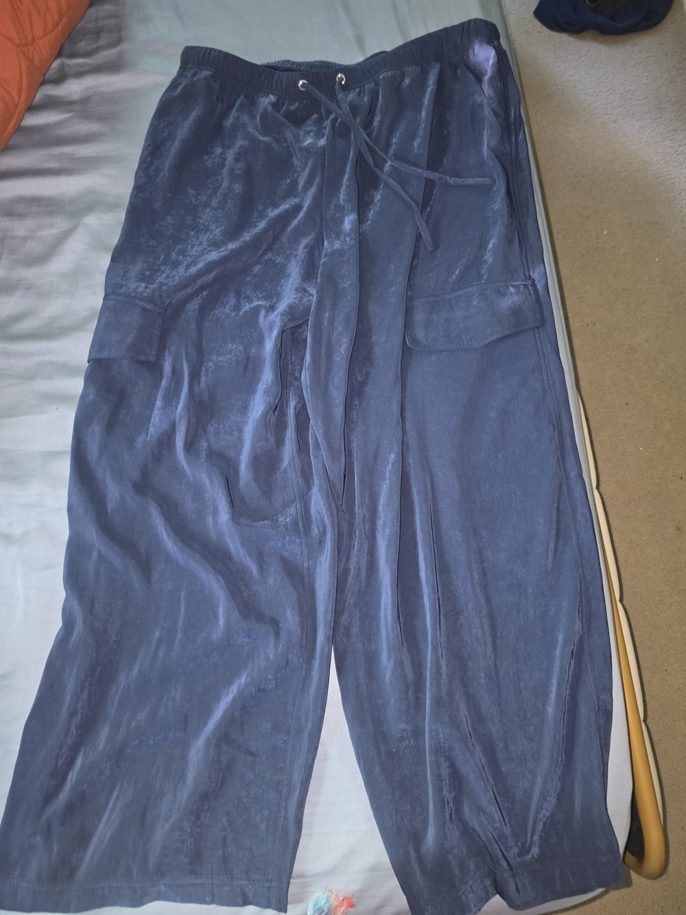 lululemon athletica Navy Wide-Leg Cargo Pants with Drawcord